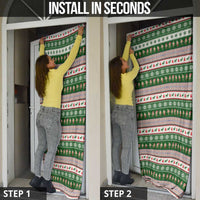 No Coffee No Workee Christmas Design Door Cover Xmas Holiday Patterns - Wonder Print Shop