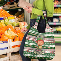 No Coffee No Workee Christmas Design Grocery Bag Xmas Holiday Patterns - Wonder Print Shop