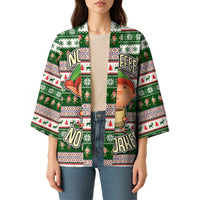 No Coffee No Workee Christmas Design Kimono Xmas Holiday Patterns - Wonder Print Shop