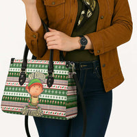 No Coffee No Workee Christmas Design Leather Bag Xmas Holiday Patterns - Wonder Print Shop