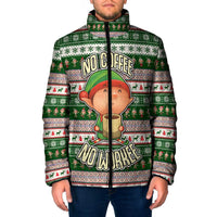 No Coffee No Workee Christmas Design Padded Jacket Xmas Holiday Patterns - Wonder Print Shop
