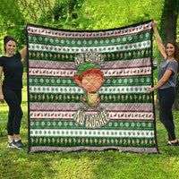 No Coffee No Workee Christmas Design Quilt Xmas Holiday Patterns - Wonder Print Shop