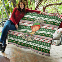 No Coffee No Workee Christmas Design Quilt Xmas Holiday Patterns - Wonder Print Shop