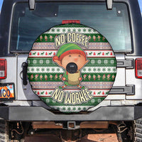 No Coffee No Workee Christmas Design Spare Tire Cover Xmas Holiday Patterns - Wonder Print Shop