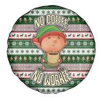 No Coffee No Workee Christmas Design Spare Tire Cover Xmas Holiday Patterns - Wonder Print Shop