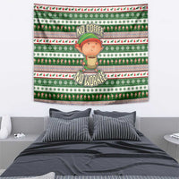 No Coffee No Workee Christmas Design Tapestry Xmas Holiday Patterns - Wonder Print Shop