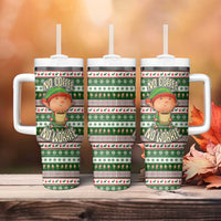 No Coffee No Workee Christmas Design Tumbler With Handle Xmas Holiday Patterns - Wonder Print Shop