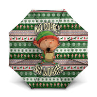 No Coffee No Workee Christmas Design Umbrella Xmas Holiday Patterns - Wonder Print Shop
