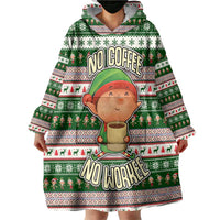No Coffee No Workee Christmas Design Wearable Blanket Hoodie Xmas Holiday Patterns - Wonder Print Shop