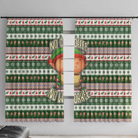 No Coffee No Workee Christmas Design Window Curtain Xmas Holiday Patterns - Wonder Print Shop