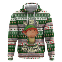 No Coffee No Workee Christmas Design Zip Hoodie Xmas Holiday Patterns - Wonder Print Shop