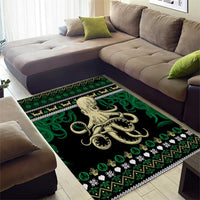 Octopus Cool Christmas Design Area Rug Xmas Holiday Patterns - Wonder Print Shop