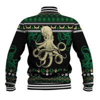 Octopus Cool Christmas Design Baseball Jacket Xmas Holiday Patterns - Wonder Print Shop
