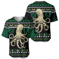 Octopus Cool Christmas Design Baseball Jersey Xmas Holiday Patterns - Wonder Print Shop