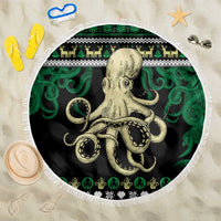 Octopus Cool Christmas Design Beach Blanket Xmas Holiday Patterns - Wonder Print Shop