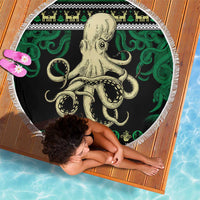 Octopus Cool Christmas Design Beach Blanket Xmas Holiday Patterns - Wonder Print Shop