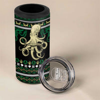 Octopus Cool Christmas Design 4 in 1 Can Cooler Tumbler Xmas Holiday Patterns - Wonder Print Shop