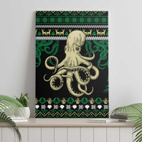 Octopus Cool Christmas Design Canvas Wall Art Xmas Holiday Patterns - Wonder Print Shop