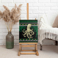 Octopus Cool Christmas Design Canvas Wall Art Xmas Holiday Patterns - Wonder Print Shop