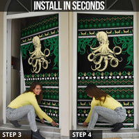 Octopus Cool Christmas Design Door Cover Xmas Holiday Patterns - Wonder Print Shop