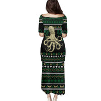 Octopus Cool Christmas Design Family Matching Puletasi and Hawaiian Shirt Xmas Holiday Patterns - Wonder Print Shop