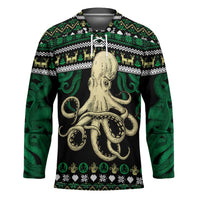 Octopus Cool Christmas Design Hockey Jersey Xmas Holiday Patterns - Wonder Print Shop