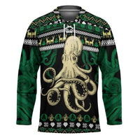 Octopus Cool Christmas Design Hockey Jersey Xmas Holiday Patterns - Wonder Print Shop