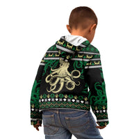Octopus Cool Christmas Design Kid Hoodie Xmas Holiday Patterns - Wonder Print Shop