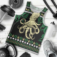 Octopus Cool Christmas Design Men Tank Top Xmas Holiday Patterns - Wonder Print Shop
