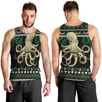 Octopus Cool Christmas Design Men Tank Top Xmas Holiday Patterns - Wonder Print Shop