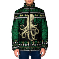 Octopus Cool Christmas Design Padded Jacket Xmas Holiday Patterns - Wonder Print Shop