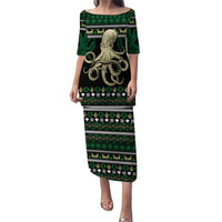 Octopus Cool Christmas Design Puletasi Xmas Holiday Patterns - Wonder Print Shop