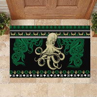 Octopus Cool Christmas Design Rubber Doormat Xmas Holiday Patterns - Wonder Print Shop