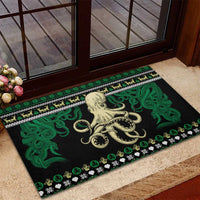 Octopus Cool Christmas Design Rubber Doormat Xmas Holiday Patterns - Wonder Print Shop