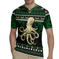 Octopus Cool Christmas Design Rugby Jersey Xmas Holiday Patterns - Wonder Print Shop