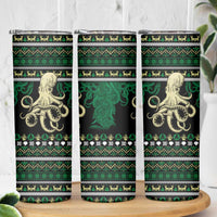 Octopus Cool Christmas Design Skinny Tumbler Xmas Holiday Patterns - Wonder Print Shop