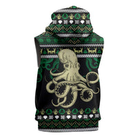 Octopus Cool Christmas Design Sleeveless Hoodie Xmas Holiday Patterns - Wonder Print Shop
