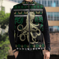 Octopus Cool Christmas Design Sleeveless Puffer Jacket Xmas Holiday Patterns - Wonder Print Shop