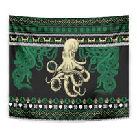 Octopus Cool Christmas Design Tapestry Xmas Holiday Patterns - Wonder Print Shop