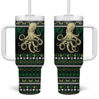 Octopus Cool Christmas Design Tumbler With Handle Xmas Holiday Patterns - Wonder Print Shop