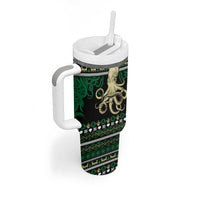 Octopus Cool Christmas Design Tumbler With Handle Xmas Holiday Patterns - Wonder Print Shop