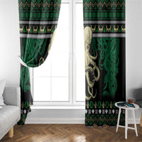 Octopus Cool Christmas Design Window Curtain Xmas Holiday Patterns - Wonder Print Shop
