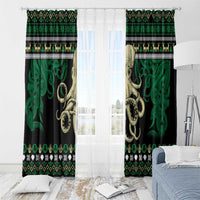 Octopus Cool Christmas Design Window Curtain Xmas Holiday Patterns - Wonder Print Shop