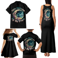 Hello Darkness My Old Friend Crescent Moon Skull Family Matching Tank Maxi Dress and Hawaiian Shirt - Wonder Print Shop