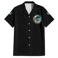 Hello Darkness My Old Friend Crescent Moon Skull Hawaiian Shirt - Wonder Print Shop