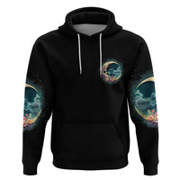 Hello Darkness My Old Friend Crescent Moon Skull Hoodie - Wonder Print Shop