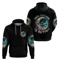 Hello Darkness My Old Friend Crescent Moon Skull Hoodie - Wonder Print Shop