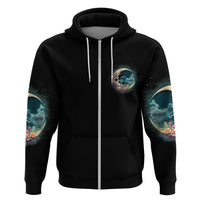Hello Darkness My Old Friend Crescent Moon Skull Hoodie - Wonder Print Shop