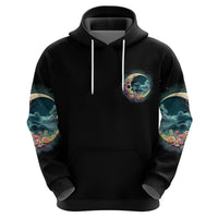 Hello Darkness My Old Friend Crescent Moon Skull Hoodie - Wonder Print Shop