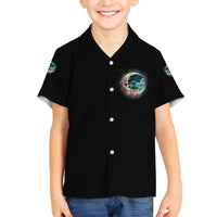 Hello Darkness My Old Friend Crescent Moon Skull Kid Hawaiian Shirt - Wonder Print Shop